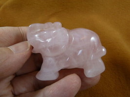 (Y-ELE-742) pink quartz ELEPHANT gemstone carving figurine love elephant... - £13.99 GBP