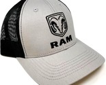 NEW DODGE RAM TRUCKS GRAY BLACK TRUCKER HAT ADULT SIZE ONE SIZE CURVED S... - $17.72