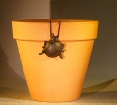 Cast Iron Hanging Garden Pot Decoration - Lady Bug  2.0&quot; Wide x 2.0&quot; High - $7.95