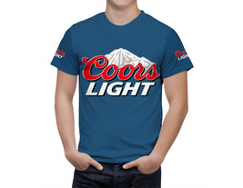 Coors Light Beer Blue T-Shirt, High Quality, Gift Beer Shirt - £25.47 GBP