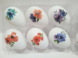 Martha Steweart Easter Plastic Floral Eggs Bowl Filler Crafts Set of 6 - £14.15 GBP