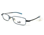 Puma Eyeglasses Frames 1521 col.C2 Black Blue Rectangular Full Rim 50-18... - $41.84