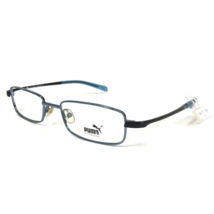 Puma Eyeglasses Frames 1521 col.C2 Black Blue Rectangular Full Rim 50-18-135 - £32.87 GBP