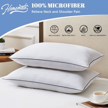 Bed Pillows for Sleeping Queen Size 20&quot;x28&quot; Set of 2 Hotel Quality Pillows Aller - £30.09 GBP
