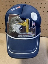 Vtg USPS Express Mail Next Day Service Eagle Mesh Trucker Style Snap Back Hat - £11.41 GBP