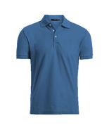 Blue Men&#39;s Causal Cotton Polo Dri-Fit T Shirt Jersey Short Sleeve Sport ... - £17.46 GBP