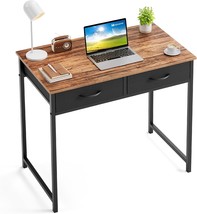 Wohomo Small Computer Desk With Drawers, 31.5 Inch Rustic Vanity Desk, Rustic - $75.07