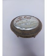 Vintage/ Japan Music Box/ Swans by CHOKIN Gold Tone Minuet D Major - $340.63 MXN