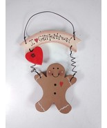 I Love Gingerbread Ginger Bread Man Country Wooden Holiday Christmas Orn... - £3.93 GBP