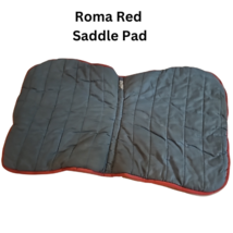 Roma Quilted English All purpose Forward Saddle Pad Red USED image 5