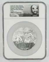 2015 5 Oz. de Plata Panda - Diversión Mostrar Graduado Por NGC Como Pf 7... - £688.75 GBP