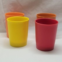 Tupperware 6 oz Tumblers Cups Mixed Colors Red Orange Yellow Mango 1251  - £10.05 GBP