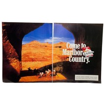 Marlboro Cigarettes Print Ad Vintage 1994 Come to Marlboro Country Horses Cowboy - £10.98 GBP