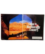 Marlboro Cigarettes Print Ad Vintage 1994 Come to Marlboro Country Horses Cowboy - £10.95 GBP