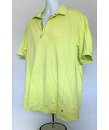 Tommy Bahama Polo Shirt Mens Large Marlin Logo Yellow Cotton Poly Blend - £22.09 GBP