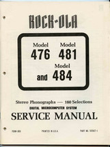 Rock Ola Models 476 481 484 Service Manual Parts Catalog Wiring Diagram ... - $87.12