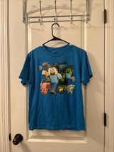 Mojang Minecraft Boys Short Sleeve T-Shirt Graphic Size 2X 18 Blue - $23.76