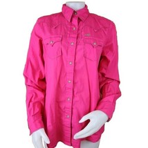 Cruel Girl Western Pearl Snap Shirt Womens XL Pink Embroidered Rodeo Cow... - £20.58 GBP