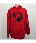 WI State Pullover Hoodie Women&#39;s Medium&#39;s Red Cotton Blend Sweatshirt So... - $20.00