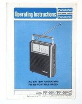 Vintage Operating Instructions Manual for Panasonic Portable Radio RF-564 564C - £6.36 GBP