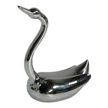 Vtg Ring Swan Holder Umbra Silver Tone Metal Design Jewelry Trinket Paperweight - £14.64 GBP