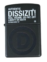 Dissizit! Los Angeles Black Registered D Zippo Lighter 2011 Slick New in Box - £23.96 GBP