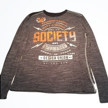 Society Live Free Grey Lighter Weight Long Sleeve Tee Size Small S - $18.05