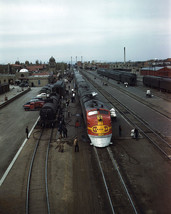 Santa Fe Railroad Super Chief being serviced at Albuquerque NM Photo Print - £6.92 GBP+