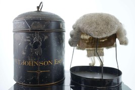 W. T. Johnson Esquire c1850 English Barrister&#39;s Wig in Toleware J.K. Met... - £1,475.28 GBP