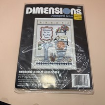 Dimensions 1992 Cross Stitch Kit Welcome to Our Reading Room Bathroom Ca... - $12.86