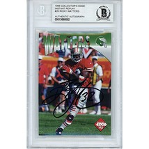 Ricky Watters San Francisco 49ers Autograph 1995 Collector Edge Eagles Beckett - £52.82 GBP