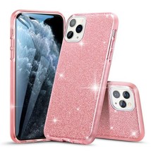 for iPhone 11 Pro 5.8&quot; Soft Transparent TPU Diamond Glitter Case Cover PINK - £5.40 GBP