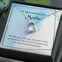 To Mom Remembrance Message Mom&#39;s Life is a Blessing Forever Necklace w Message  - £46.24 GBP+