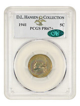 1941 5c PCGS/CAC Proof 67+ ex: D.L. Hansen - $2,121.39