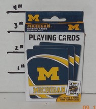 Vintage Michigan Wolverines Deck of Playing Cards Blue Yellow - $15.51