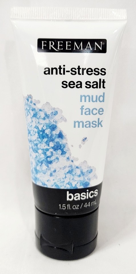 Freeman Blue Mask Freeman Anti-Stress Sea Salt MUD FACE MASK Basics Cleanser 1.5 oz/44mL ...