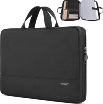 13&quot; Notebook Laptop Fabric Case Bag with Handle Zip Closure Pockets Black - £14.35 GBP