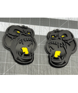 Angry Gorilla Yellow Eye Car Truck Emblem Badge Matte Black/Black Custom... - €29,59 EUR