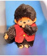 Vintage 1970s Monchhichi Monchichi Plush Doll Thumb Sucker 5&quot; Brown Red ... - $81.36 CAD