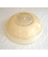 Vintage glass ceiling light shade fixture  10 inch diameter base  5 in d... - €21,26 EUR