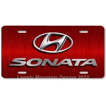 Hyundai Sonata Inspired Art on Red FLAT Aluminum Novelty Auto License Tag Plate - £14.14 GBP