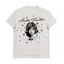 John Varvatos Men's Short Sleeve Aretha Franklin Respect Graphic T-Shirt Salt - £53.98 GBP