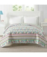 Nantucket Full Queen Quilt Coverlet Comforter Beach Umbrellas Reversible... - $78.28