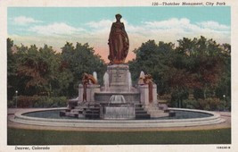 Denver Colorado CO Thatcher Monument City Park Postcard D14 - £2.36 GBP