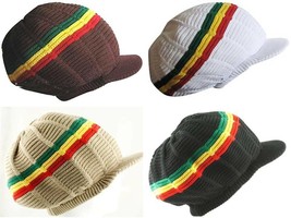 1 Jamaica Marley Reggae Rasta Nattydread Irie Dread Lock Cap Hat 100% Co... - £13.18 GBP+