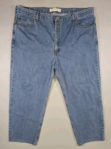 Levis 550 Jeans Mens 44x30 Actual 44x29 Medium Blue Denim Relaxed Fit Lo... - $13.97