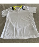 Adidas Prime Blue White Tennis Shirt With Yellow/Blue Trim (M) - $20.57