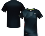 YONEX 25F/W Women&#39;s Badminton T-Shirts Sports Training Midnight Black 25... - $62.01