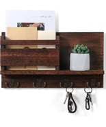 Key and Mail Holder for Wall Decorative Organizer Wooden Letter Sorter O... - £29.08 GBP