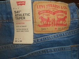 Levi&#39;s 541 Mens Blue Size 30x30 Athletic Taper Leg Stretch 69.50=original price - £25.83 GBP